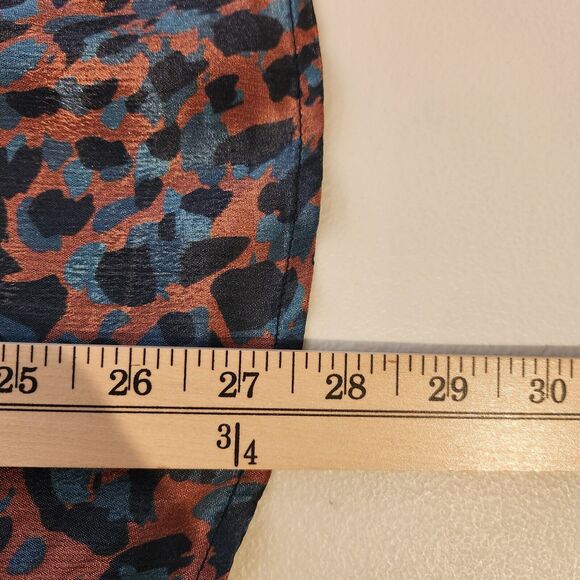 Soft Surroundings Womens Animal Print Long Sleeve Blouse Size Medium Crochet - Picture 8 of 10